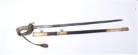 Lot 802 - Victorian Royal Navy Officers Sword