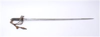 Lot 803 - Edwardian 1892 Pattern Infantry Officers Sword with Jerusalem Police Cypher