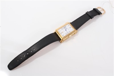 Lot 3269 - Rotary Elite tank style reversible wristwatch