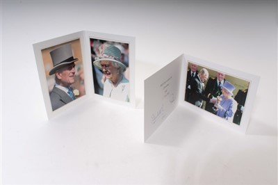 Lot 81 - HM Queen Elizabeth II and HRH The Duke of Edinburgh – two signed Christmas cards 2012; 2013