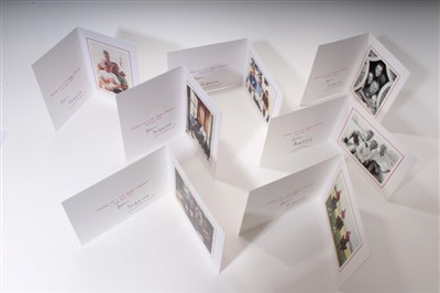 Lot 83 - HRH Prince Charles Prince of Wales – seven signed Christmas cards 1990s – 2000s, with gilt embossed Prince of Wales crowned ciphers