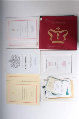 Lot 88 - Collection of Royal Ceremonials, Orders of Service and ephemera – including The Funeral of HM Queen Elizabeth The Queen Mother
