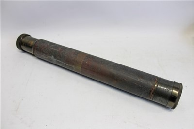 Lot 3575 - World War brass artillery gun sighting telescope x8, by J. H. Dallmeyer, London, no. 88187 1918