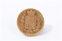 Lot 168 - G.B. gold Sovereign Victoria Y.H. shield back 1884M.  GVF (1 coin)