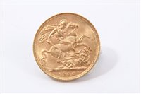 Lot 177 - G.B. gold Sovereign Edward VII 1906.  VF (1 coin)
