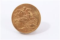 Lot 189 - G.B. gold Sovereign George V 1913 (edge bruised), otherwise GVF (1 coin)