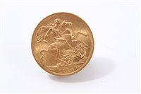 Lot 193 - G.B. gold Sovereign George V 1914 (obverse scratch), otherwise AEF (1 coin)