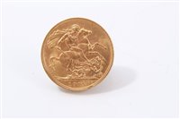 Lot 194 - G.B. gold Sovereign George V 1915 (edge bruised), otherwise AEF (1 coin)