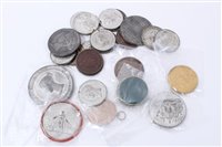 Lot 251 - European - AE and white metal medallions, predominantly G.B., Victoria, although others noted - to include France and Ireland (N.B.  various grades) (24 medallions)