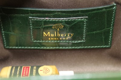 Lot 3083 - Mulberry Green Mock Croc Leather Handbag and Belt