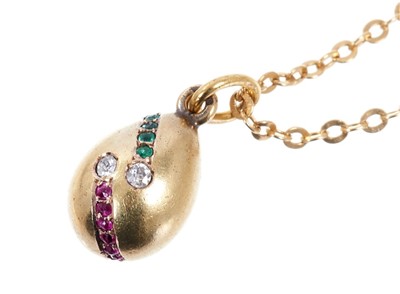 Lot 670 - Six Russian egg pendants