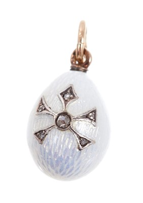 Lot 670 - Six Russian egg pendants