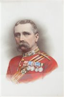 Lot 640 - Fine Victorian over-painted photograph of an Army Major in red tunic with medals comprising The Most Honourable Order of the Bath Companions badge