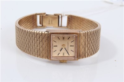 Lot 3279 - 1970s ladies' gold (9ct) Longines wristwatch
