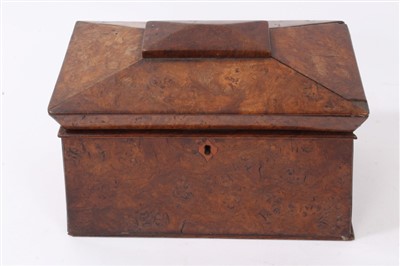 Lot 813 - George IV pollard oak tea caddy
