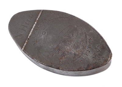 Lot 816 - Of local interest: Rare George III engraved steel snuff box