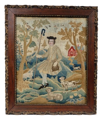 Lot 823 - Fine quality 19th century needlework picture