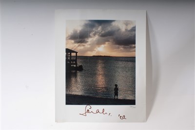 Lot 64 - Sarah, Duchess of York – signed limited edition photograph of a child on a beach at sunset, '02