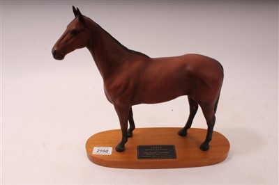Lot 2160 - Beswick Connoisseur model – Arkle, Champion Steeplechaser, on wooden plinth