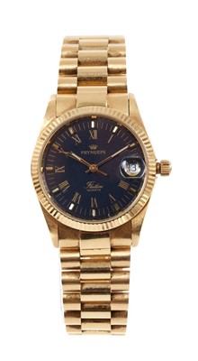 Lot 723 - Pryngeps 18ct gold wristwatch