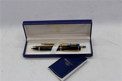 Lot 3704 - Waterman Le Man 100 ballpoint pen in fitted case, together with four refills
