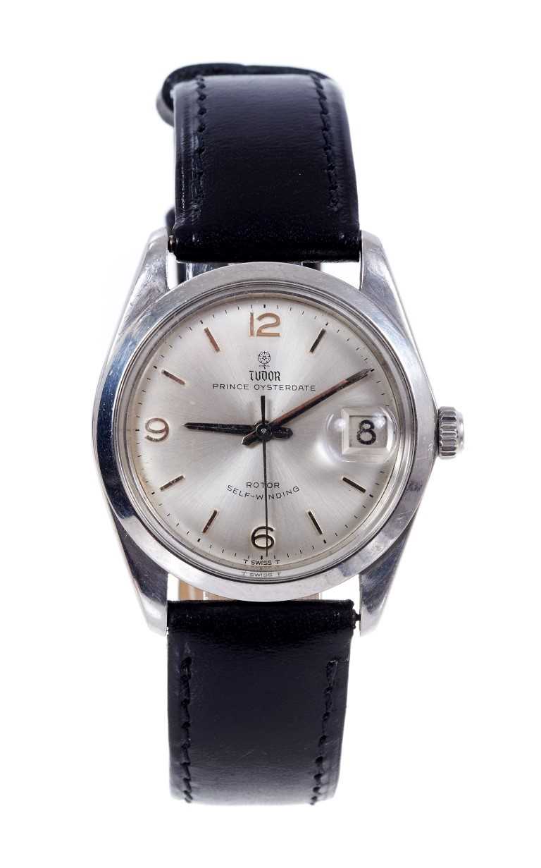 Lot 721 - 1960s gentlemen's Rolex Tudor Prince Oyster Date stainless steel wristwatch