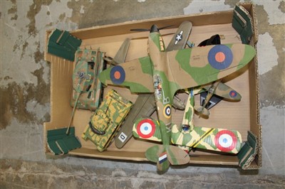 Lot 3809 - Selection of constructed model boats and planes – some in
display cabinets