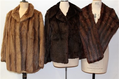 Lot 3092 - A Mink Fur Jacket and Mink stole