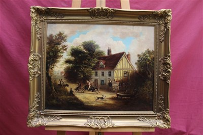 Lot 1174 - Manner of Thomas Smythe - 19th century oil on canvas - donkey race