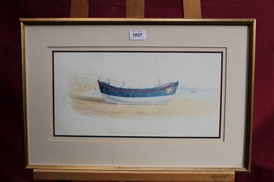Lot 1027 - Henry Davy watercolour Ipswich life boat