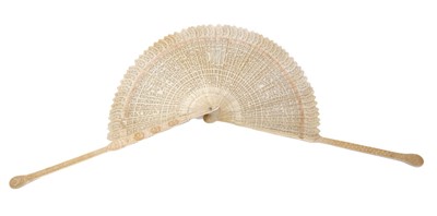 Lot 872 - Chinese carved canton fan