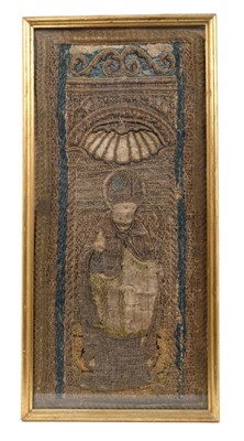 Lot 826 - Very early Continental tapestry fragment