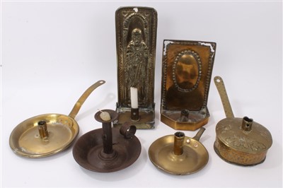 Lot 828 - Georgian brass wall sconce