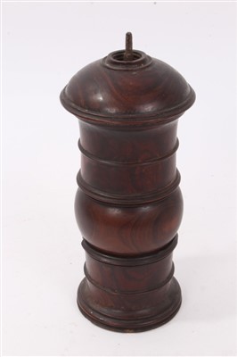 Lot 831 - 18th century lignum vitae pepper grinder