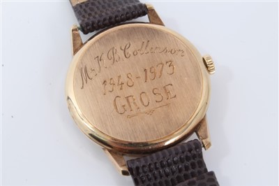 Lot 730 - Gent's 9ct gold Longines wristwatch with Longines 6922 calibre movement numbered 51725467