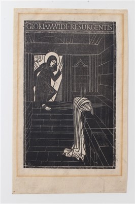 Lot 1131 - Eric Gill (1882-1940) wood engraving, The Ressurection, 1917, (Skelton P91), 14 x 9cm