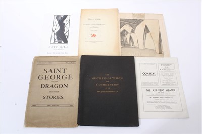 Lot 1143 - Ananda Coomaraswamy - Three poems, with Eric Gill woodcut illustrations, first edition published St. Dominic’s Press, Ditchling