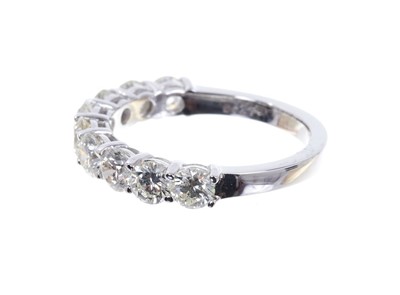 Lot 664 - Diamond half eternity ring, 1.93cts