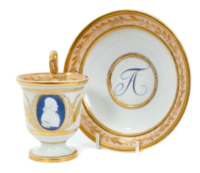 Lot 238 - Fine early 19th century Meissen cabinet cup and saucer