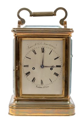 Lot 1250 - Rare fine James McCabe cased carriage clock, Royal Exchange, London, no. 1719