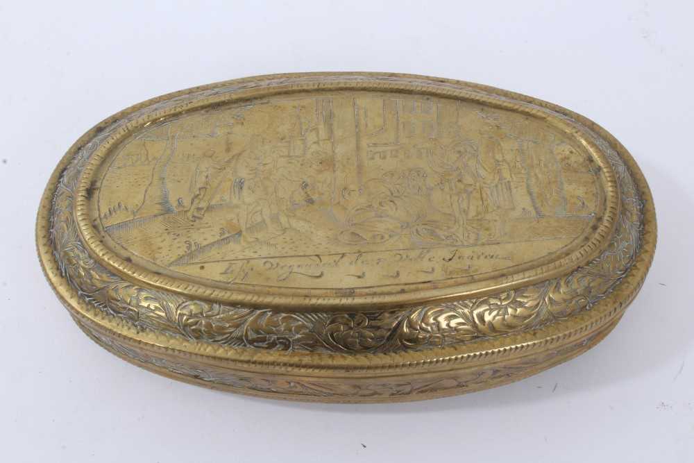 Lot 882 - 18th century Dutch tobacco box