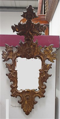 Lot 1440 - 19th century Continental gilt wall mirror