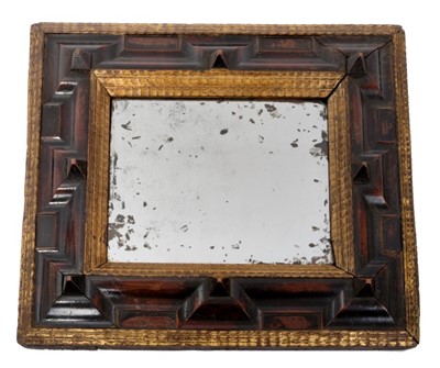 Lot 836 - Unusual William and Mary style walnut and gilt gesso wall mirror