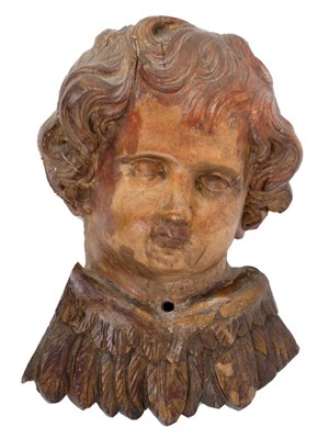 Lot 840 - Early carved lime wood bracket