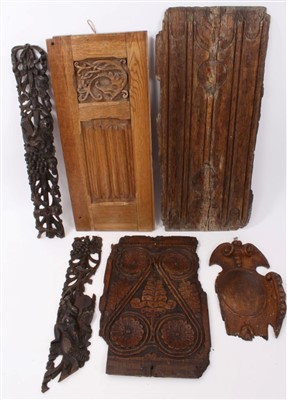 Lot 842 - Group of early carved wood panels