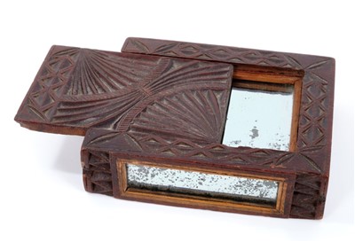 Lot 847 - Unusual 18th century Continental treen box