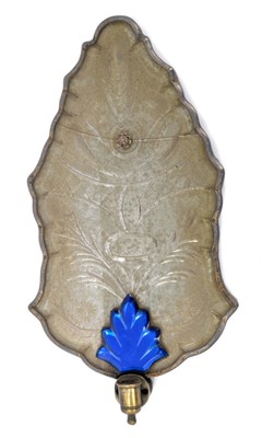 Lot 855 - 18th century engraved glass wall sconce