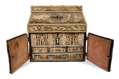 Lot 860 - Rare 17th century embroidered work box