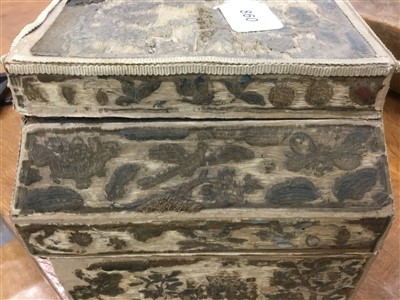 Lot 860 - Rare 17th century embroidered work box
