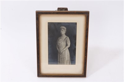 Lot 117 - HM Queen Mary - signed presentation photograph of Her Majesty wearing a diamond tiara and pearls